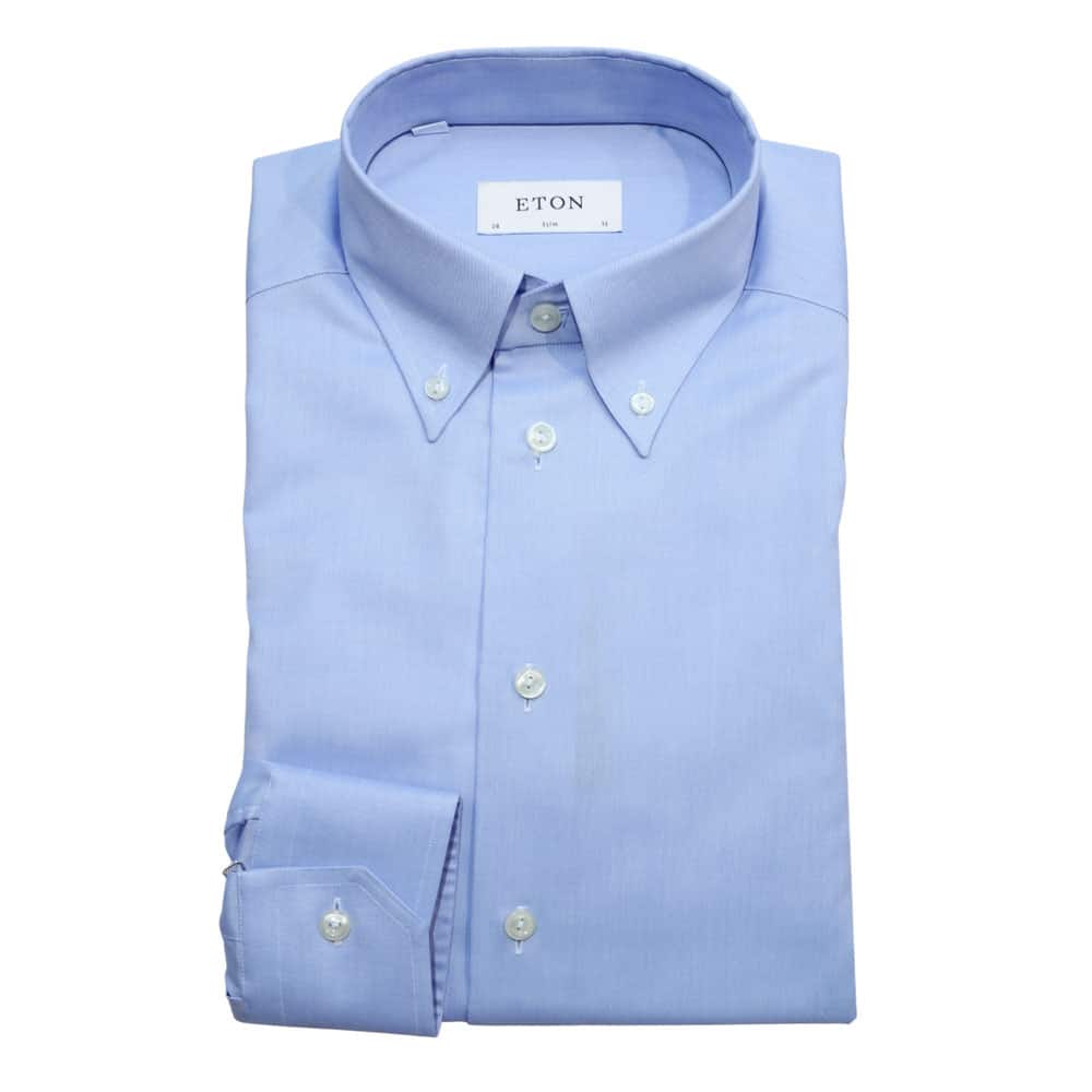 Eton shirt button under collar