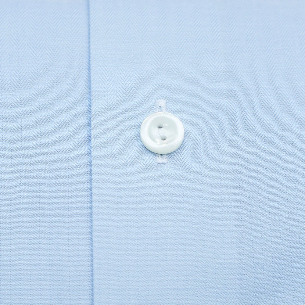 Eton Shirt Herringbone Twill Classic Light Blue | Menswear Online