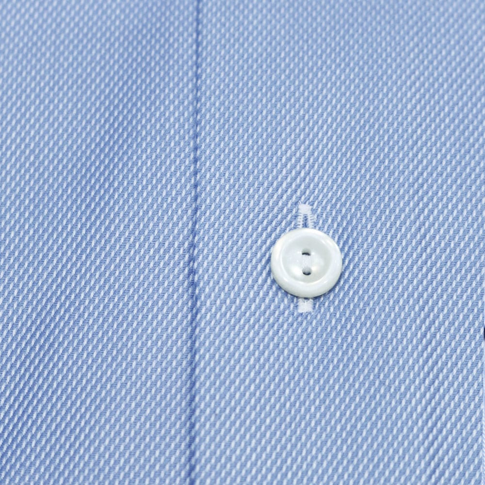 Eton Shirt Weave Twill French Cuff Blue | Menswear Online