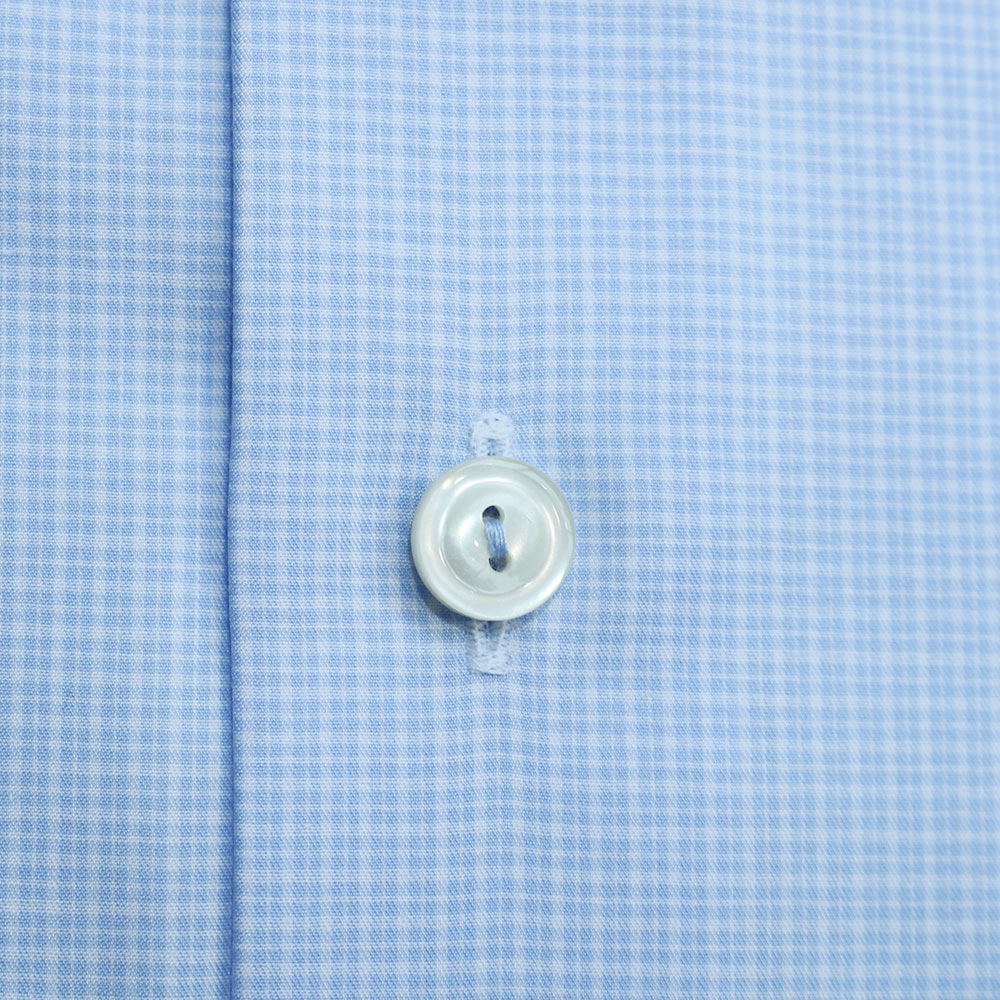 Eton Shirt Micro Check Light Blue | Menswear Online