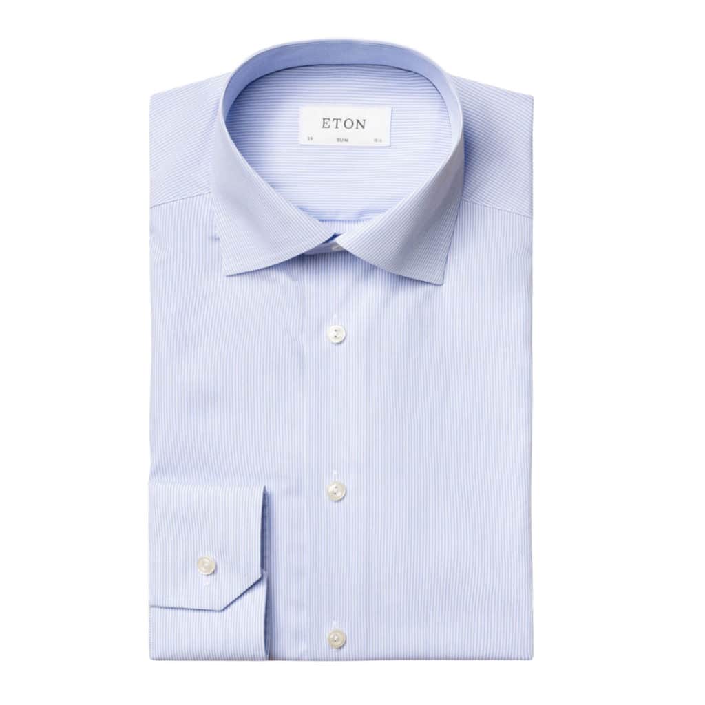 Eton shirt slim fit blue striped