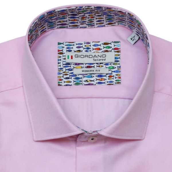 Giordano pink shirt fish pattern1