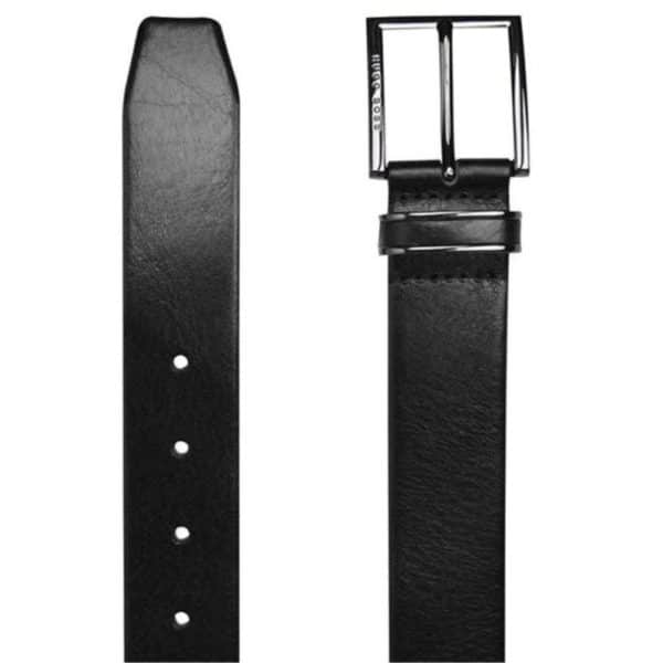 Hugo Boss Canzion Black Leather Belt detail