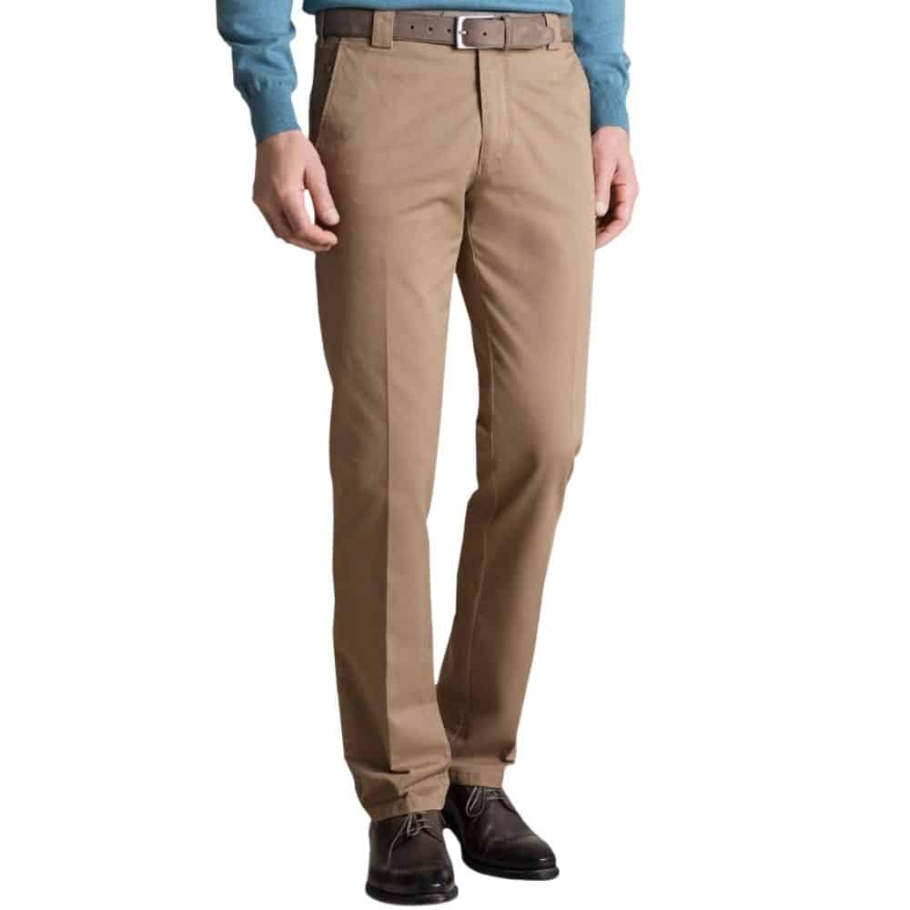 Meyer Roma Camel Cotton Chinos Front 2