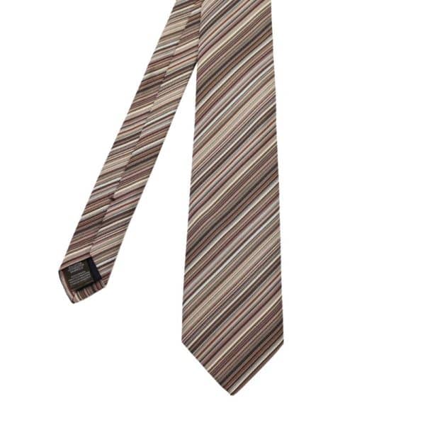Paul Smith Multi Stripe Tie Brown 2