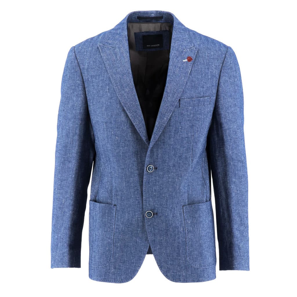 ROY ROBSON Linen blazer jacket blue