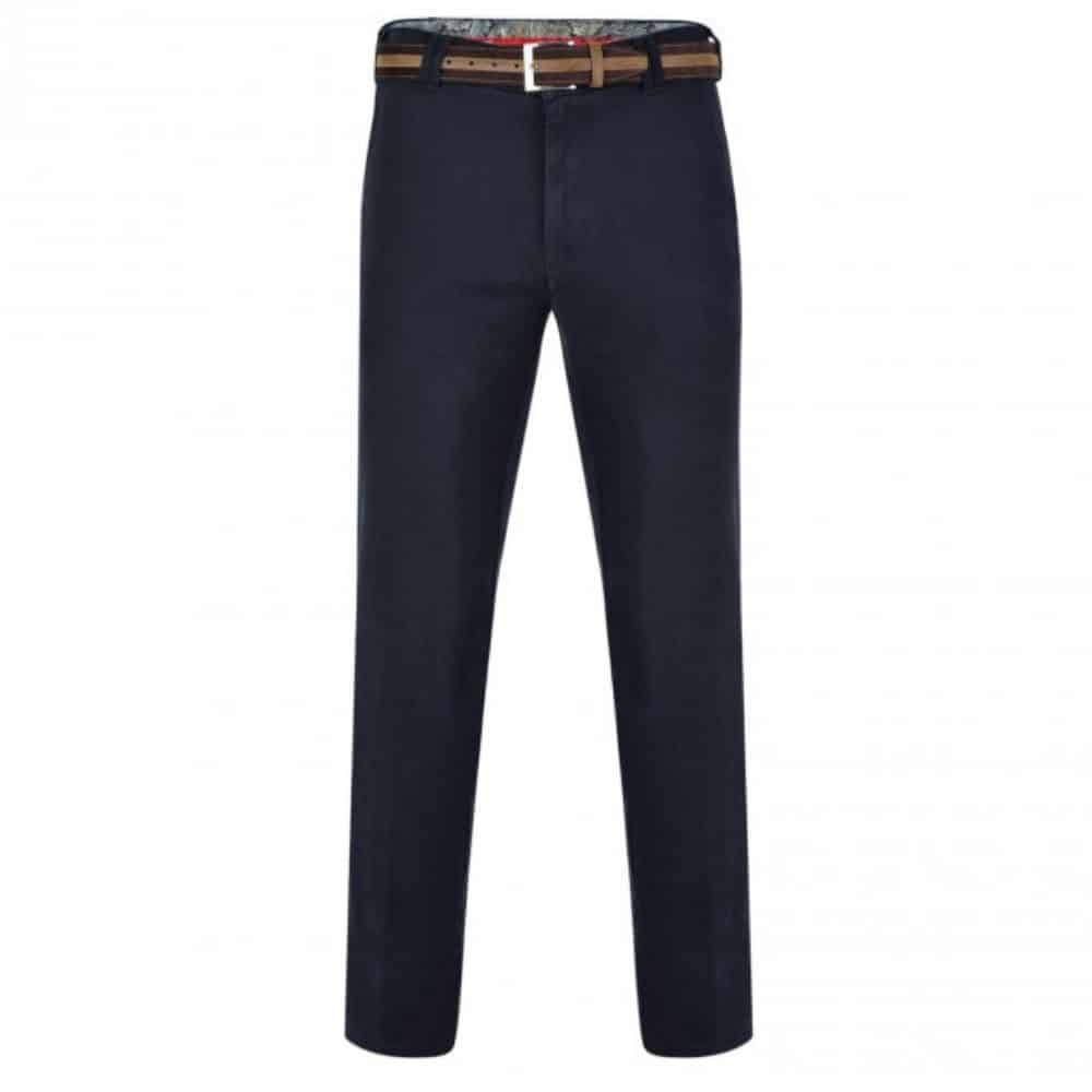 Rio Cotton Navy Chinos Front 1