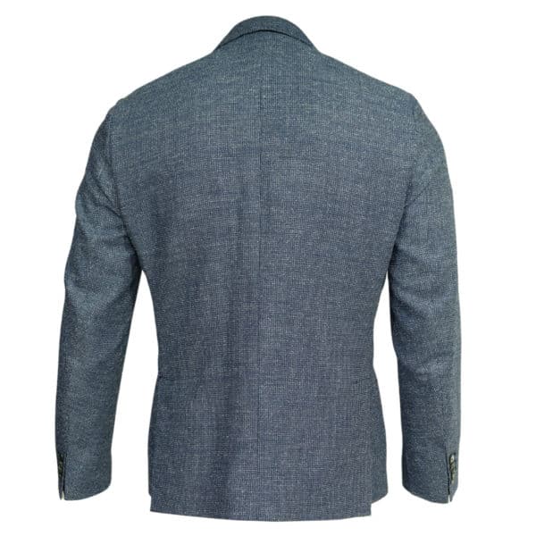 Roy Roybson blue blazer wool linen jacket back