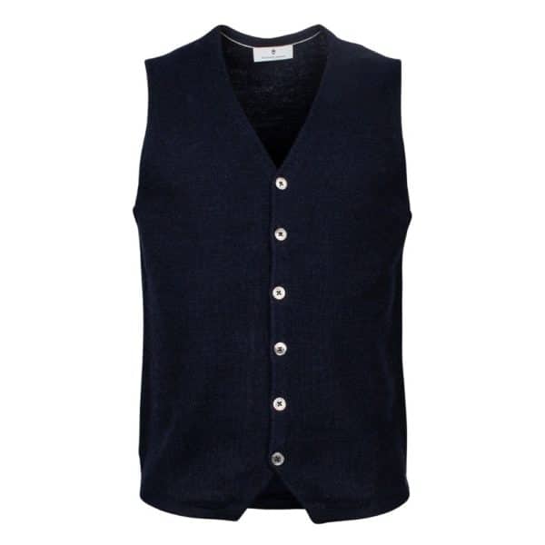 THOMAS MAINE KNITTED VEST NAVY