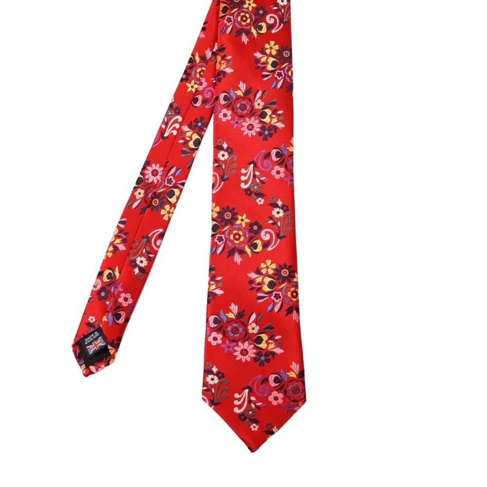 Van Buck Flower Tie Red