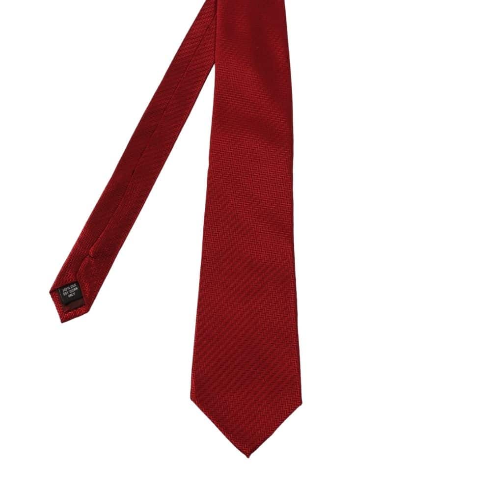 Warwicks solid texture tie burgundy main