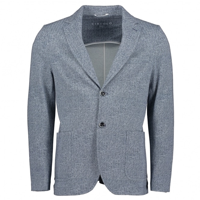 Circolo Blue Herringbone Jacket | Menswear Online