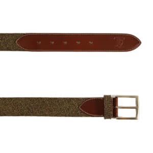 fabric and leather belt