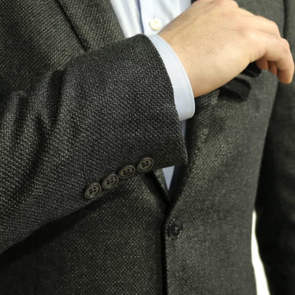 Armani collezioni blazer jacket textured charcoal 1
