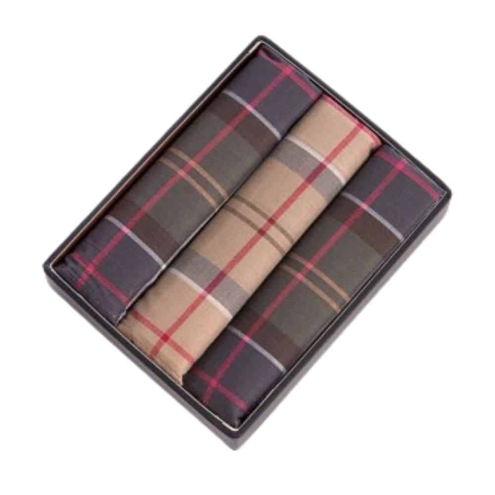 Barbour Tartan Pocket Handkerchief Selection | Menswear Online