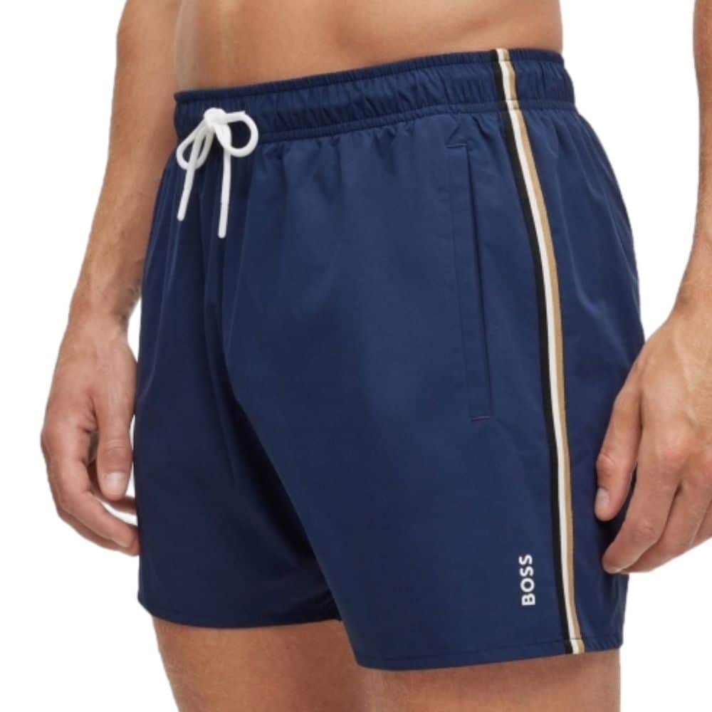 BOSS Iconic Swim Navy Shorts