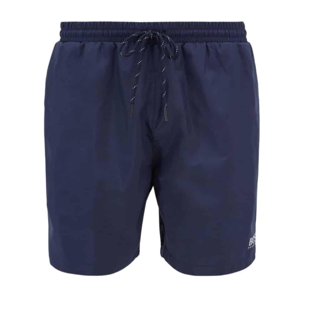 BOSS Quick drying swim shorts with contrast logo and piping