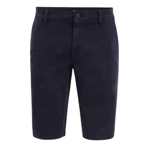 BOSS Slim fit chino shorts in double dyed stretch satin in Navy