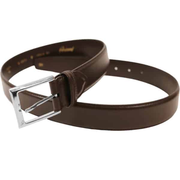 Brioni dark brown leather belt2