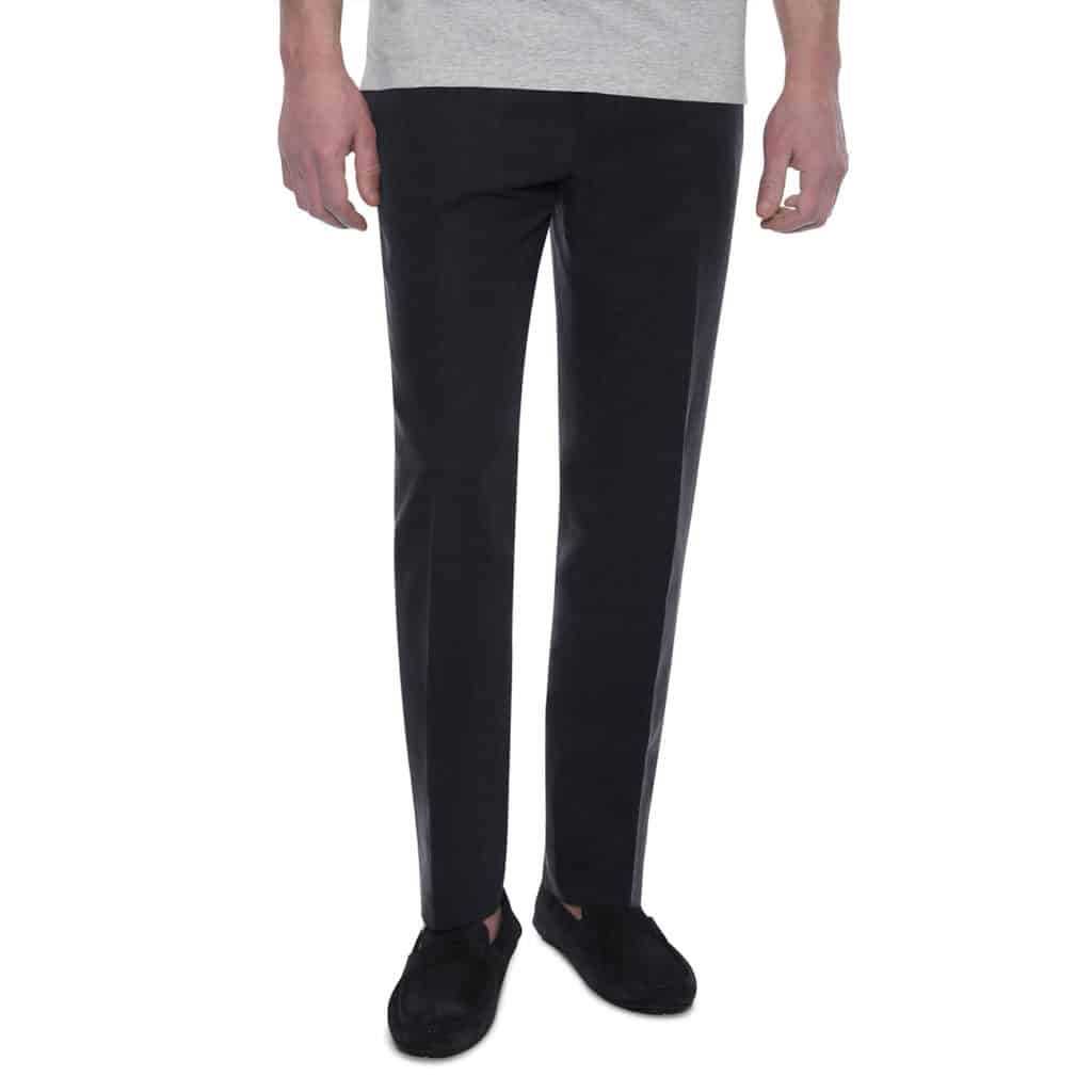 CANALI FORMAL WOOL TROUSERS IN CHARCOAL