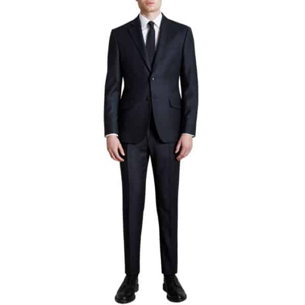 CANALI PURE WOOL SHADOW PINSTRIPE IN NAVY
