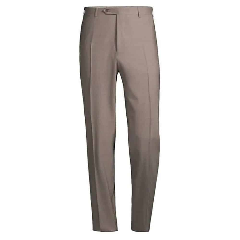 CANALI TAUPE WOOL TROUSER