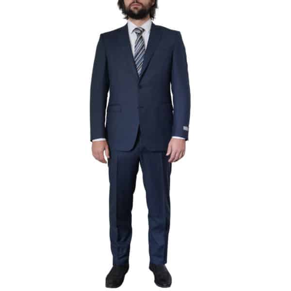 Canali Pure Wool Pick Pick Navy Blue Suit 3