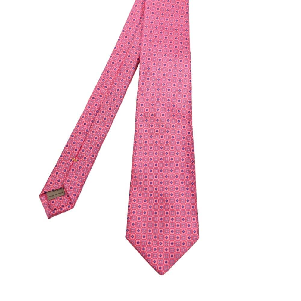 Canali Squares and Diamonds Tie Pink 2