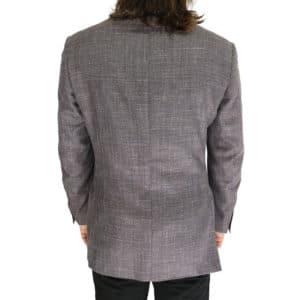 Canali grey textured jacket back