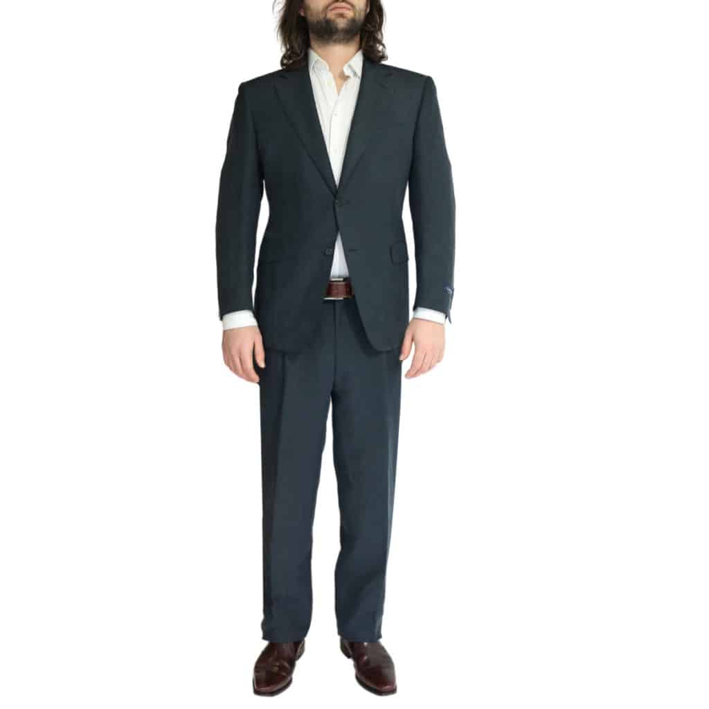 Canali silk and linen suit charcoal
