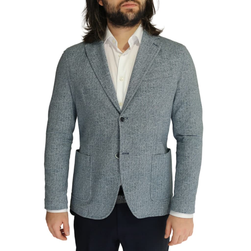 Circolo blue herringbone jacket