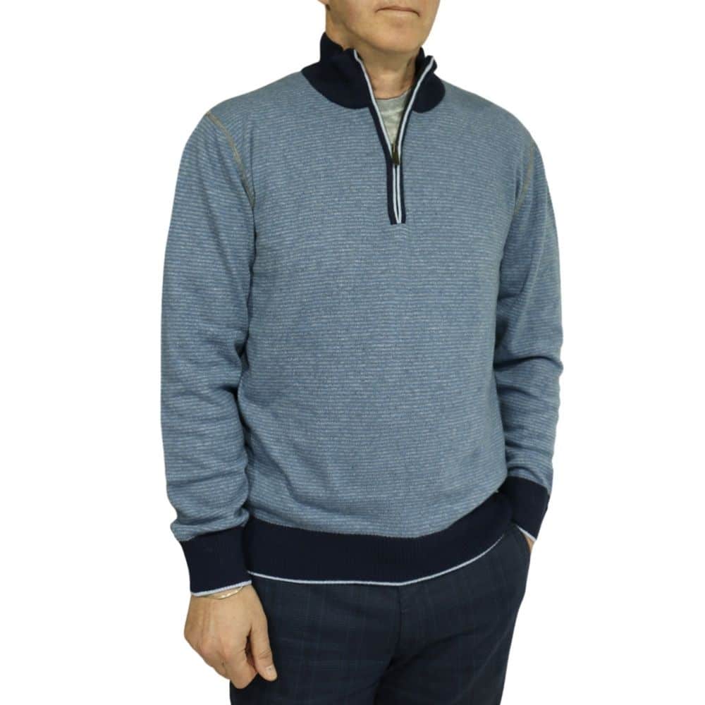 Codice Striped half zip sweater 3