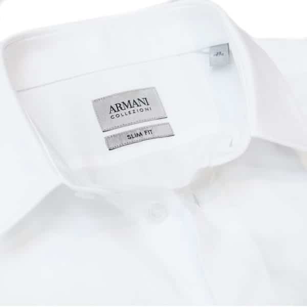 Emporio Armani white shirt collar