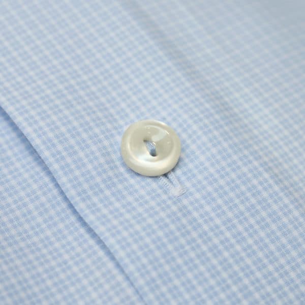 Eton shirt check twill light blue fabric