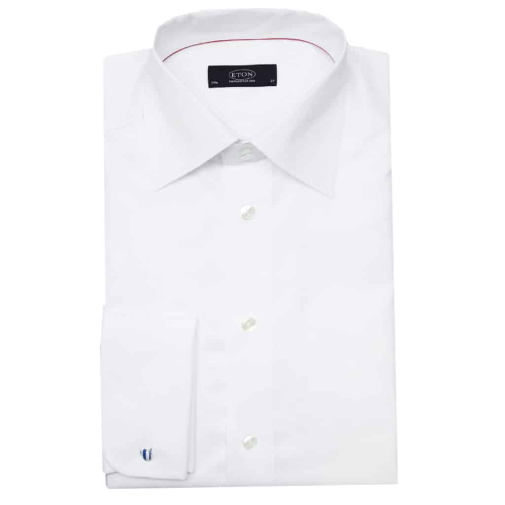 Eton shirt french round cuff classic white