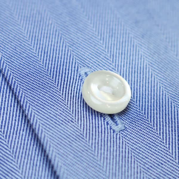 Eton shirt herringbone twill dark blue fabric