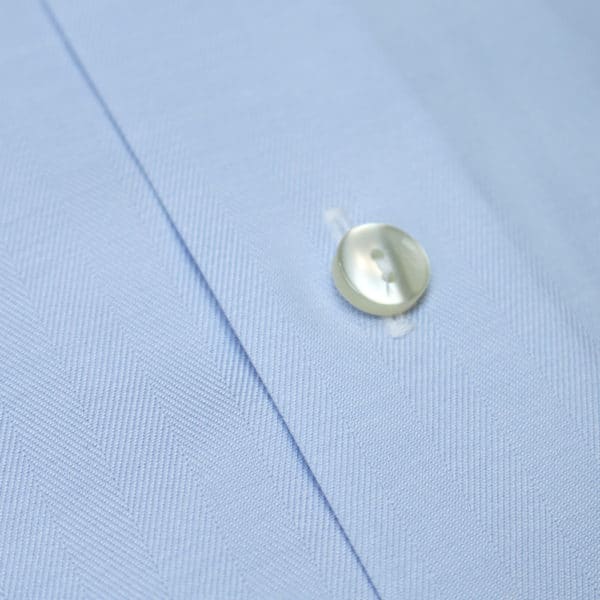 Eton shirt herringbone twill light blue fabric