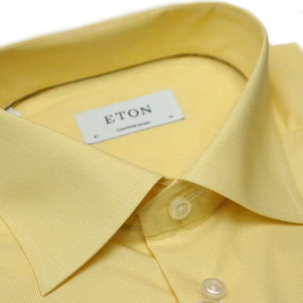 Eton shirt striped twill yellow