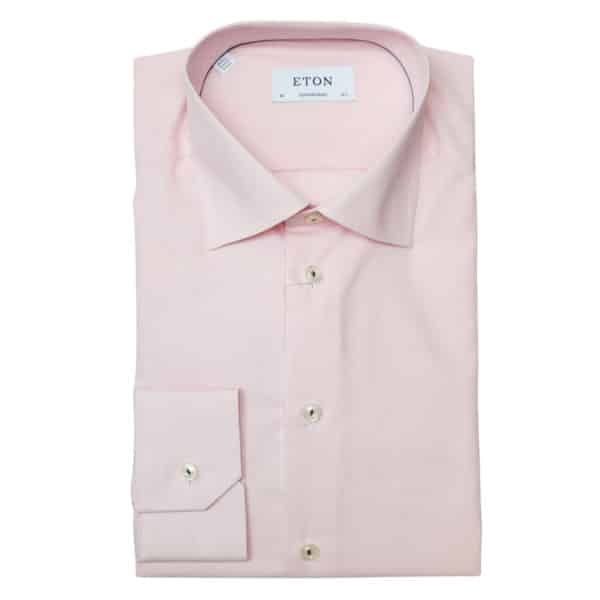 Eton shirt textured stripe pink