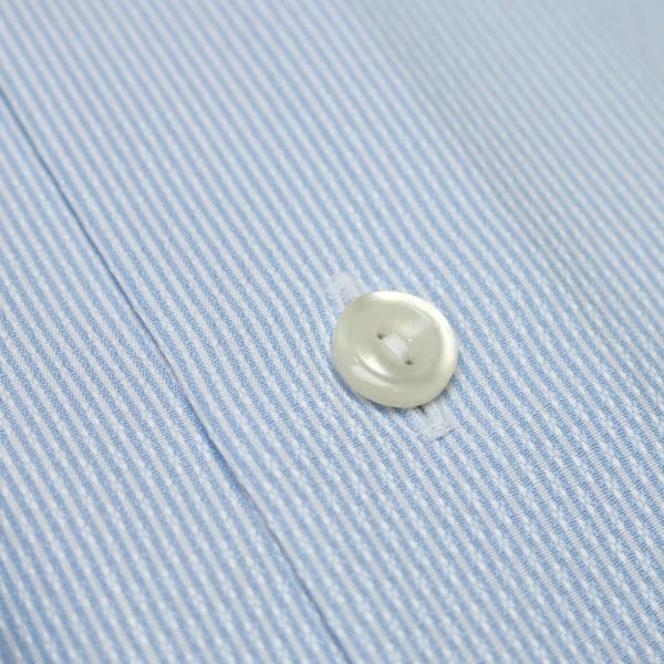 Eton shirt textured striped twill light blue fabric