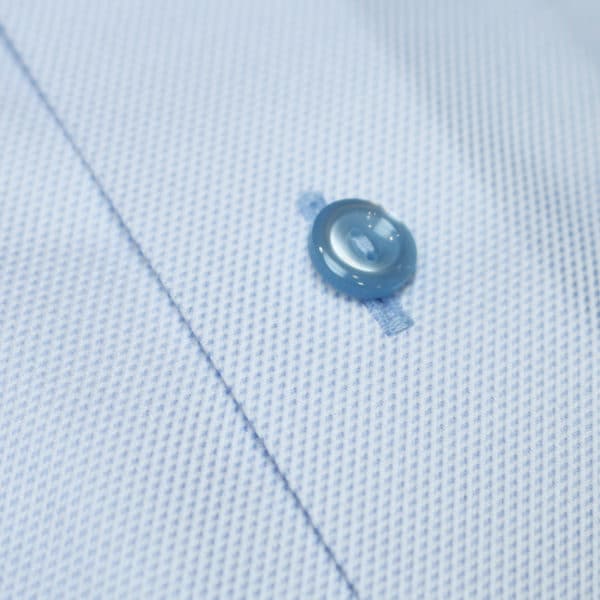 Eton shirt textured twill fabric blue