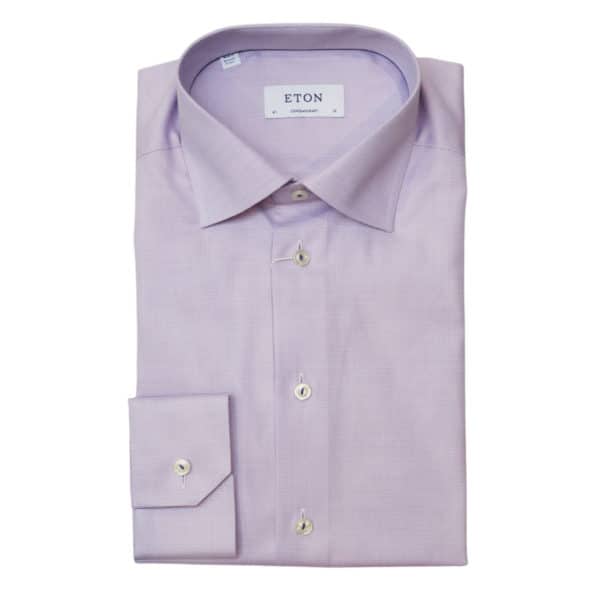 Eton shirt textured twill purple2