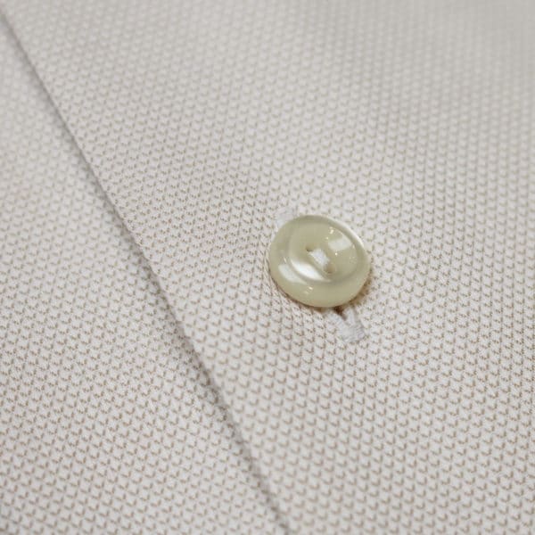 Eton shirt waffle twill beige fabric