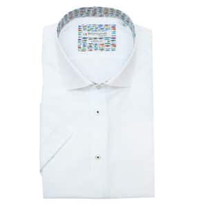 Giordano fish pattern short sleeve white shirt 1
