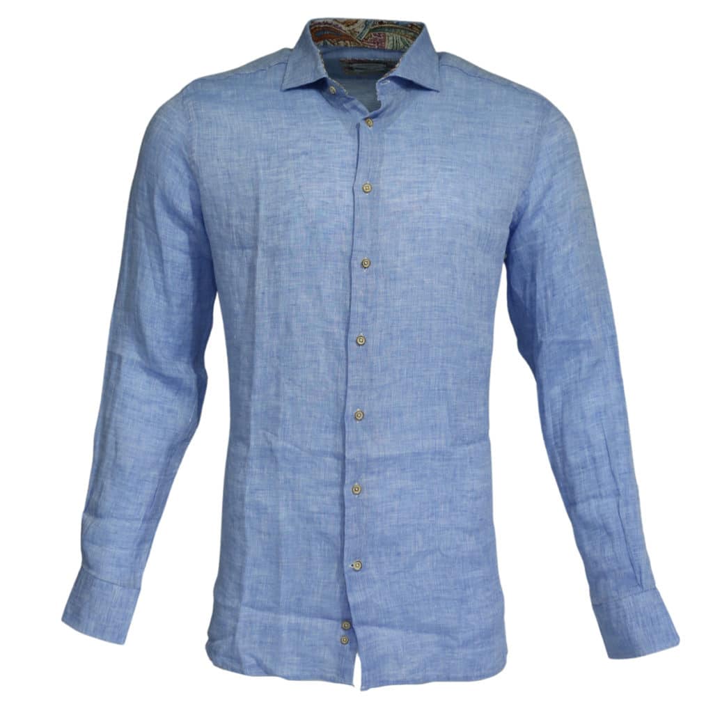 Giordano linen shirt blue