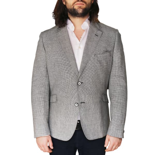 HOLLAND ESQUIRE PUPPYTOOTH JACKET GREY front