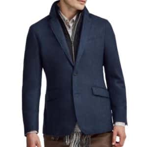 Blazer Homme Hackett Taille 40R/50R Gris Chiné - Mélange Laine, Partiellement Doublé, Neuf