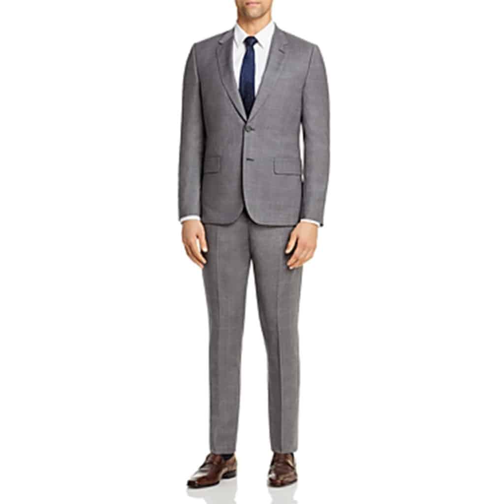 PAUL SMITH MID GREY WOOL MOHAIR SUIT