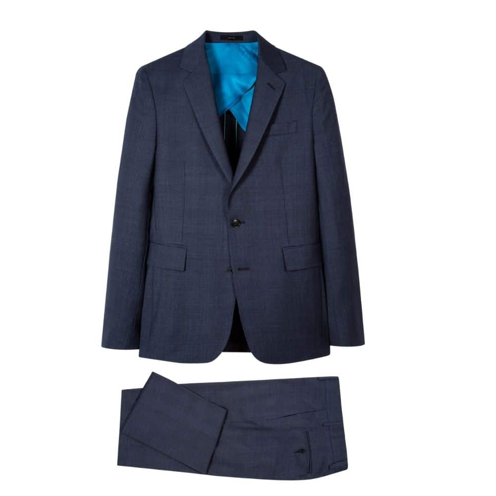 Paul Smith Mens Navy Wool Check Suit all