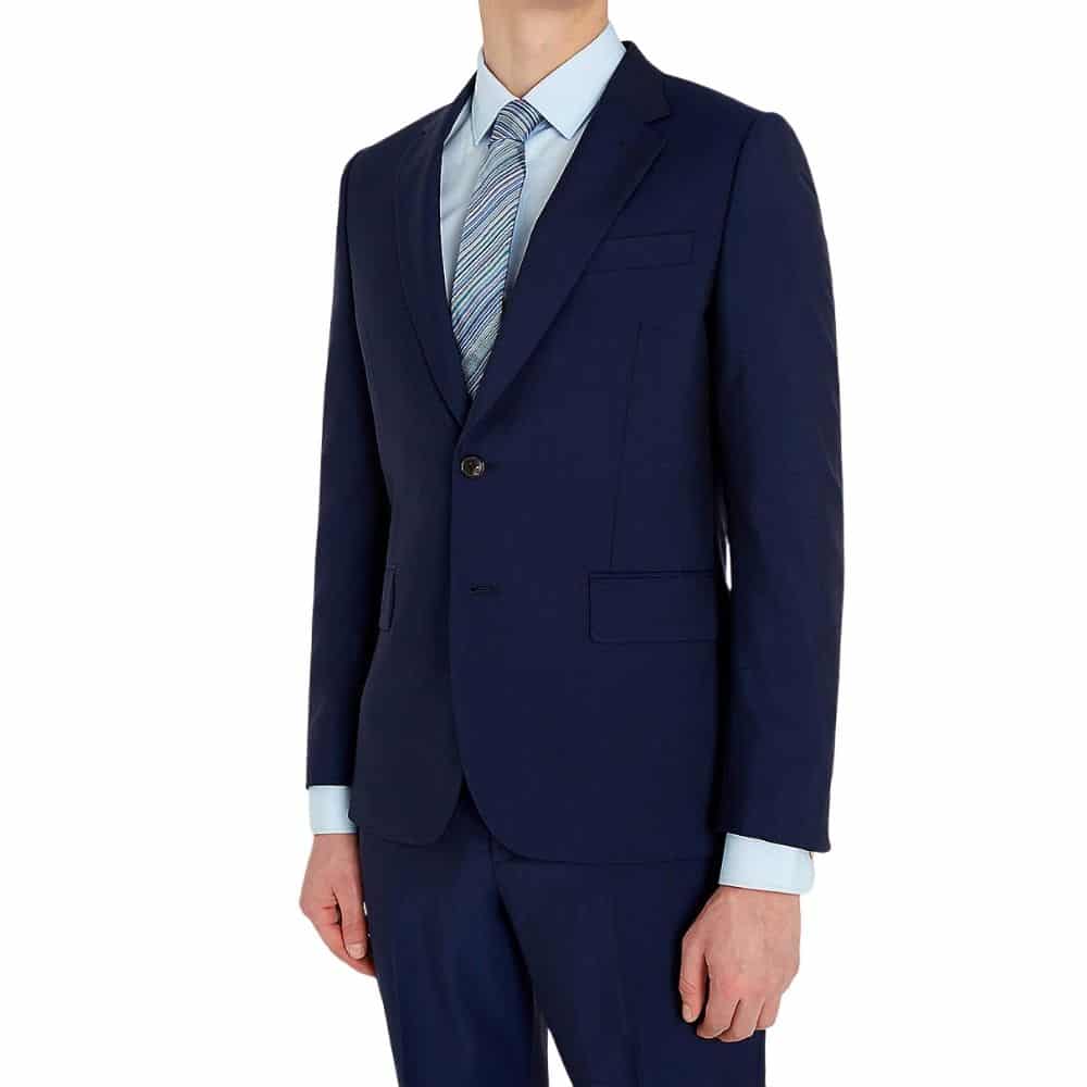 Paul Smith Men's Slim-Fit Dark Blue Wool-Mohair Suit | Menswear Online